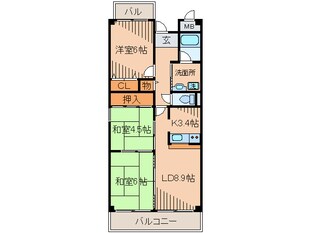 アルデ－ル緑地の物件間取画像